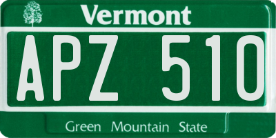 VT license plate APZ510