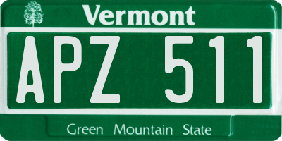VT license plate APZ511