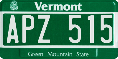 VT license plate APZ515