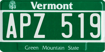 VT license plate APZ519