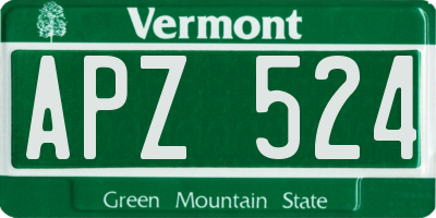 VT license plate APZ524