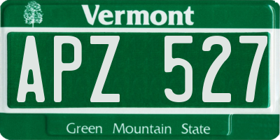 VT license plate APZ527