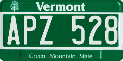 VT license plate APZ528