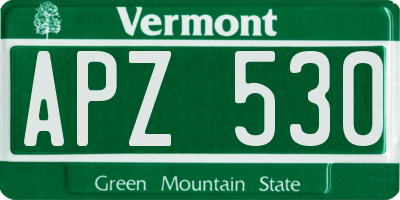 VT license plate APZ530