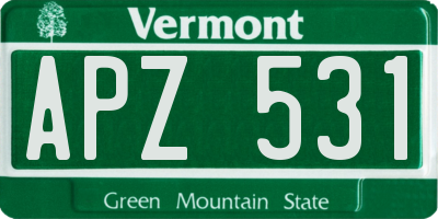 VT license plate APZ531