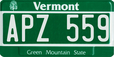 VT license plate APZ559