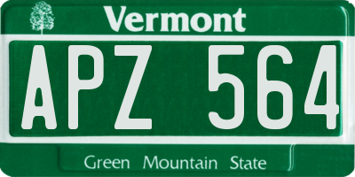 VT license plate APZ564