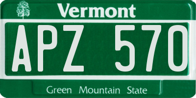 VT license plate APZ570