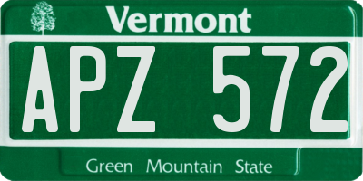 VT license plate APZ572