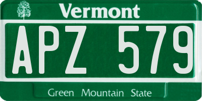 VT license plate APZ579