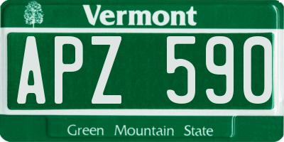 VT license plate APZ590