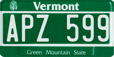 VT license plate APZ599