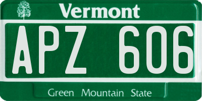 VT license plate APZ606