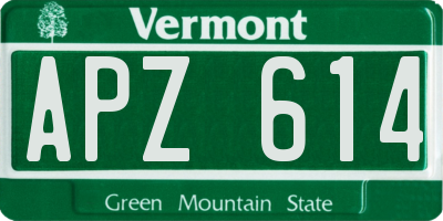 VT license plate APZ614