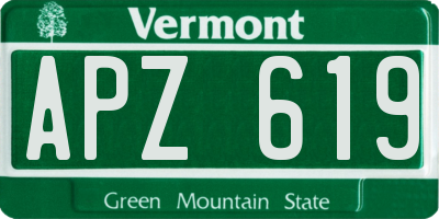 VT license plate APZ619