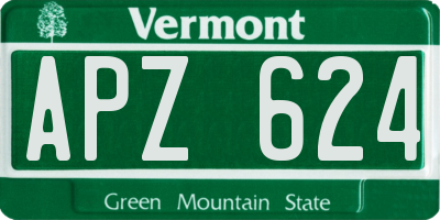 VT license plate APZ624