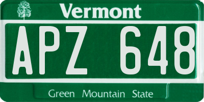 VT license plate APZ648