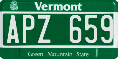 VT license plate APZ659