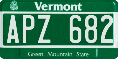 VT license plate APZ682