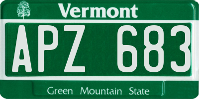 VT license plate APZ683