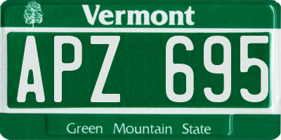VT license plate APZ695