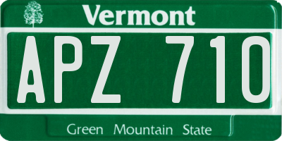 VT license plate APZ710