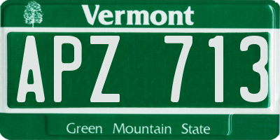 VT license plate APZ713