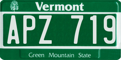 VT license plate APZ719