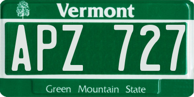 VT license plate APZ727