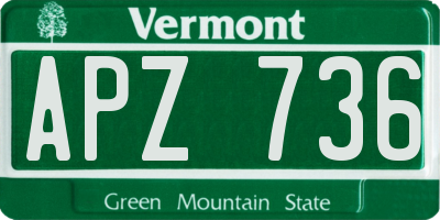 VT license plate APZ736