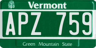 VT license plate APZ759