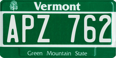 VT license plate APZ762