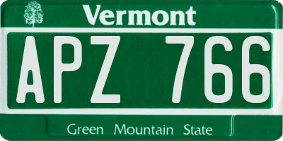VT license plate APZ766