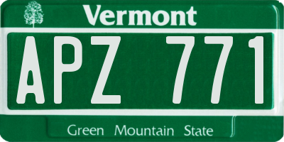 VT license plate APZ771