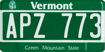 VT license plate APZ773