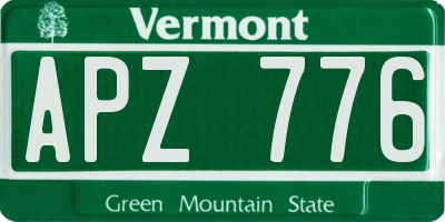 VT license plate APZ776