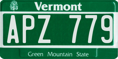 VT license plate APZ779