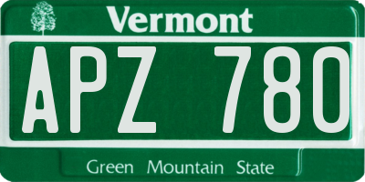 VT license plate APZ780