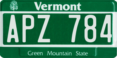 VT license plate APZ784