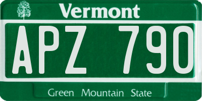 VT license plate APZ790