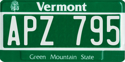 VT license plate APZ795