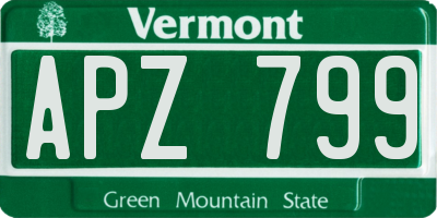 VT license plate APZ799