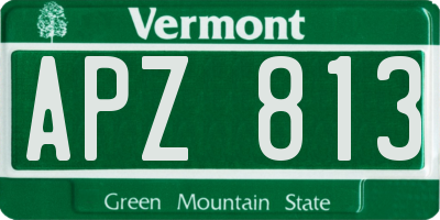 VT license plate APZ813