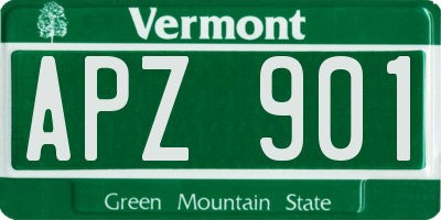 VT license plate APZ901