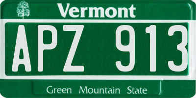 VT license plate APZ913