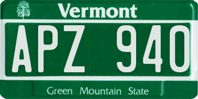 VT license plate APZ940