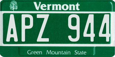 VT license plate APZ944