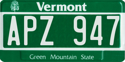 VT license plate APZ947