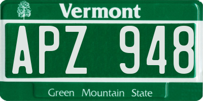 VT license plate APZ948