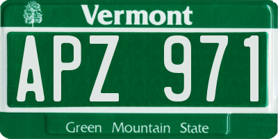 VT license plate APZ971